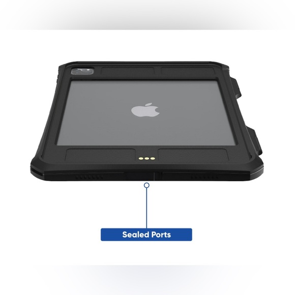 onn. Waterproof Tablet Case for iPad Pro 11" (3rd, 4th generation) - Black - Picture 6 of 7